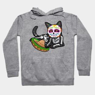 Mexican Skull Cat Halloween Day Hoodie